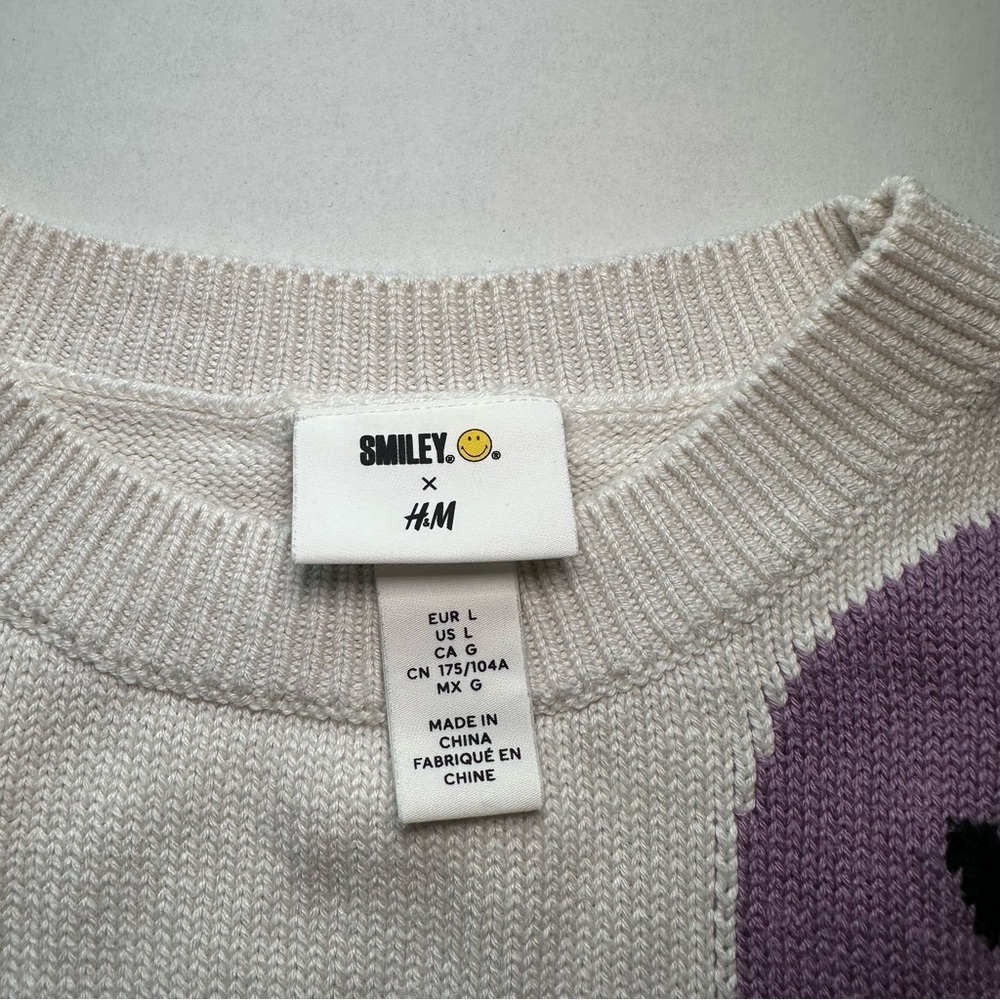 SmileyWorld X H&M collaboration Smiley Sweater Vest Size L - Picture 3 of 4